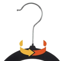 Lot de 20 cintres à épaules crantées / Noir