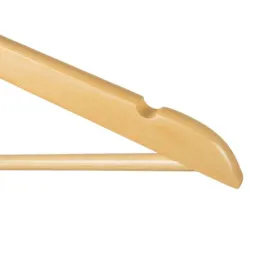 Lot de 10 cintres en bois à épaules / Bois naturel