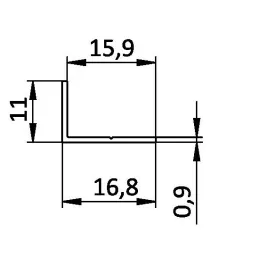 Profilé de finition MAXX « L » / Noir mat