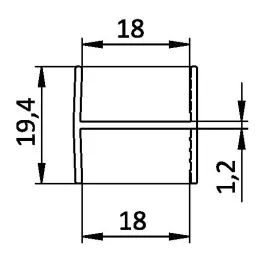 Barre de jonction MAXX « H-18 » / Noir mat