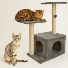 Arbre à chat CAT TREE 710 mm / Gris