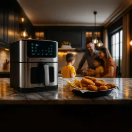 Friteuse à air chaud XXL - 8 L / Noire