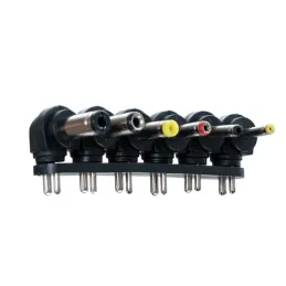 Bloc d’alimentation universel avec 6 embouts 3–12 V + USB / Noir