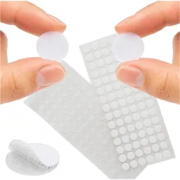 250 pièces de bandes auto-agrippantes autocollantes 18 mm / Blanc