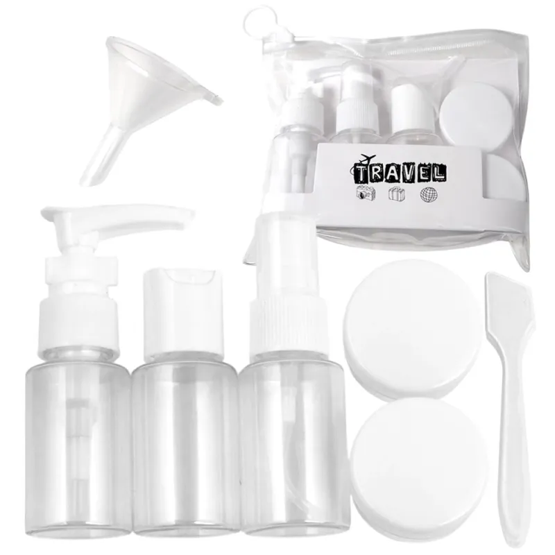 Ensemble de voyage de contenants et flacons cosmétiques HOLIDAY / Blanc