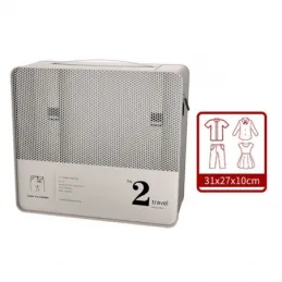 Ensemble de voyage 7 pièces pour vêtements et produits de beauté TRAVEL LUX / Blanc