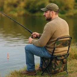 Chaise pliante avec sac pour la pêche et le camping FISHING MINI