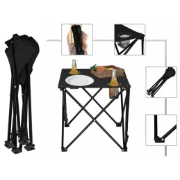 Table de camping pliable KEMP / Noir