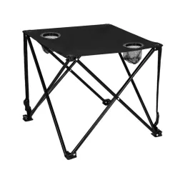 Table de camping pliable KEMP / Noir