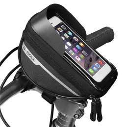Sacoche de cadre pour vélo avec étui pour téléphone SOUL / Noir