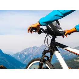 Sacoche de cadre pour vélo avec étui pour téléphone SOUL / Noir