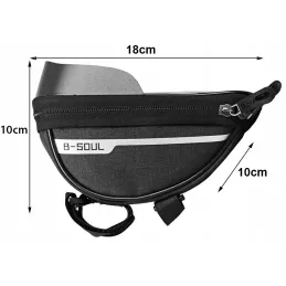 Sacoche de cadre pour vélo avec étui pour téléphone SOUL / Noir