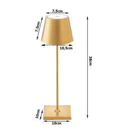 Lampe de table décorative avec allumage tactile et variateur d’intensité ZEUS / Dorée