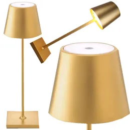 Lampe de table décorative avec allumage tactile et variateur d’intensité ZEUS / Dorée