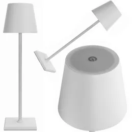 Lampe de table décorative à allumage tactile et variateur d’intensité ZEUS / Blanc