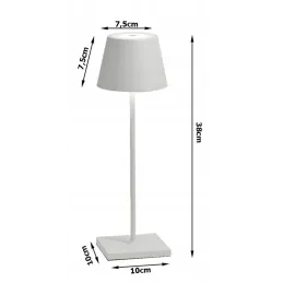 Lampe de table décorative à allumage tactile et variateur d’intensité ZEUS / Blanc