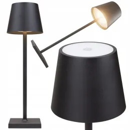 Lampe de table décorative à commande tactile et à intensité réglable ZEUS / Noire