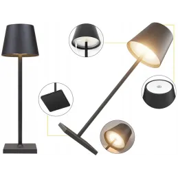 Lampe de table décorative à commande tactile et à intensité réglable ZEUS / Noire