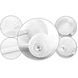 Lot de 2 pièces – Attaches magnétiques décoratives pour rideaux PINS / Blanc