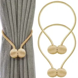 Lot de 2 pièces – Attaches magnétiques décoratives pour rideaux PINS / Doré
