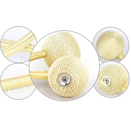 Lot de 2 pièces – Attaches magnétiques décoratives pour rideaux PINS / Doré