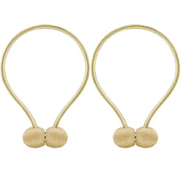 Lot de 2 pièces – Attaches magnétiques décoratives pour rideaux PINS / Doré