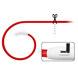 Collier LED réglable GLORY / Rouge