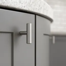 Poignée bouton RELING / Chrome mat