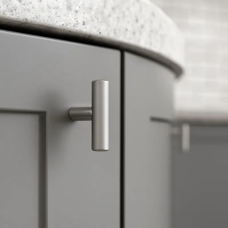 Poignée bouton RELING / Chrome mat