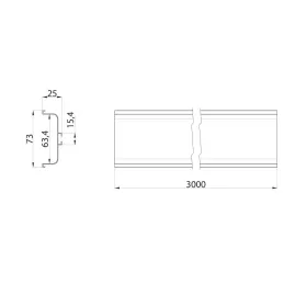 Profilé poignée pour portes OLYMP - C / Or mat