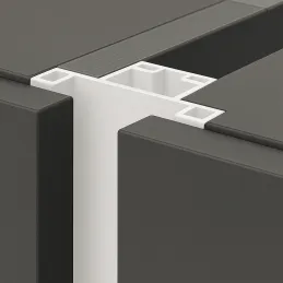 Profilé de prise vertical pour porte OLYMP central / Blanc mat