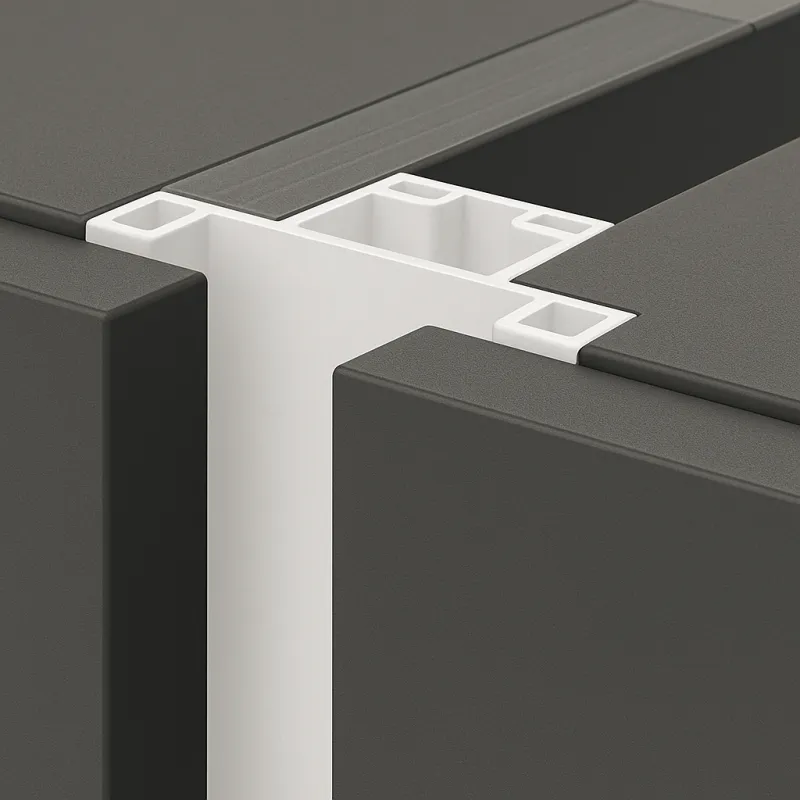 Profilé de prise vertical pour porte OLYMP central / Blanc mat