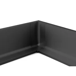 Coin intérieur en alliage pour profils OLYMP – L / noir mat