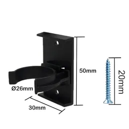 Fixation de pied pour socle en bois / Noir