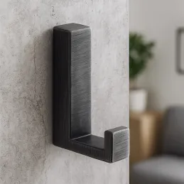 Patère OMEGA S / Fer noir brossé