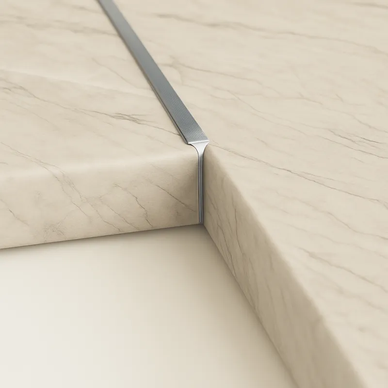 Profilé de jonction d’angle pour plan de travail de 38 mm / Aluminium