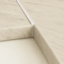 Profilé d’assemblage d’angle pour plan de travail de 38 mm / Blanc