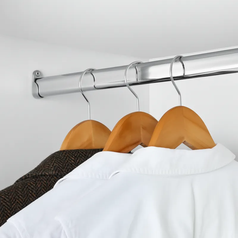 Tringle de penderie ovale / Chrome brillant