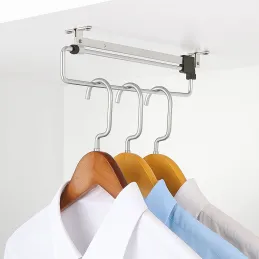 Porte-cintres coulissant EKKA / Chrome brillant