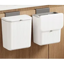 Poubelle ASTRO à fixer sur la porte, 9 l / blanche