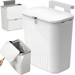 Poubelle ASTRO à fixer sur la porte, 9 l / blanche