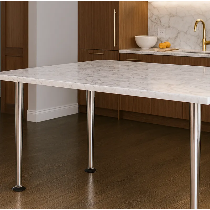 Set de 4 pieds de table STAR / Chrome brillant