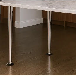 Pied de table STABILO chromé brillant / conique