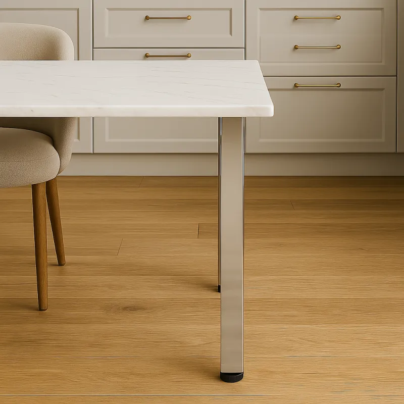 Pied de table GENEVA / Chrome brillant