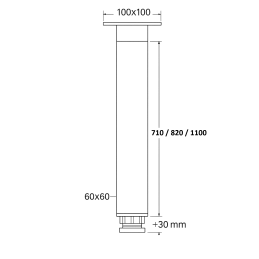 Pied de table GENEVA / Blanc mat