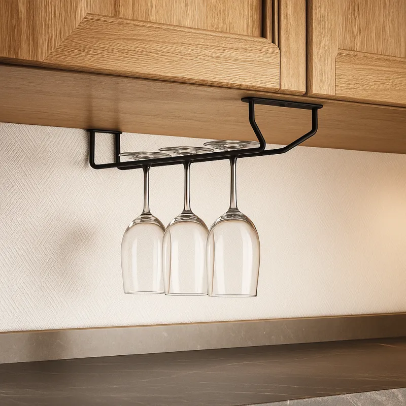 Porte-verres à une rangée / Noir mat