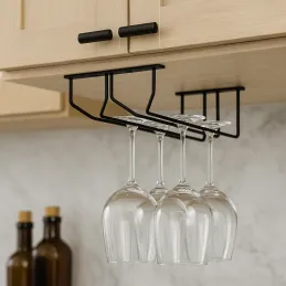 Porte-verres double rangée / Noir mat