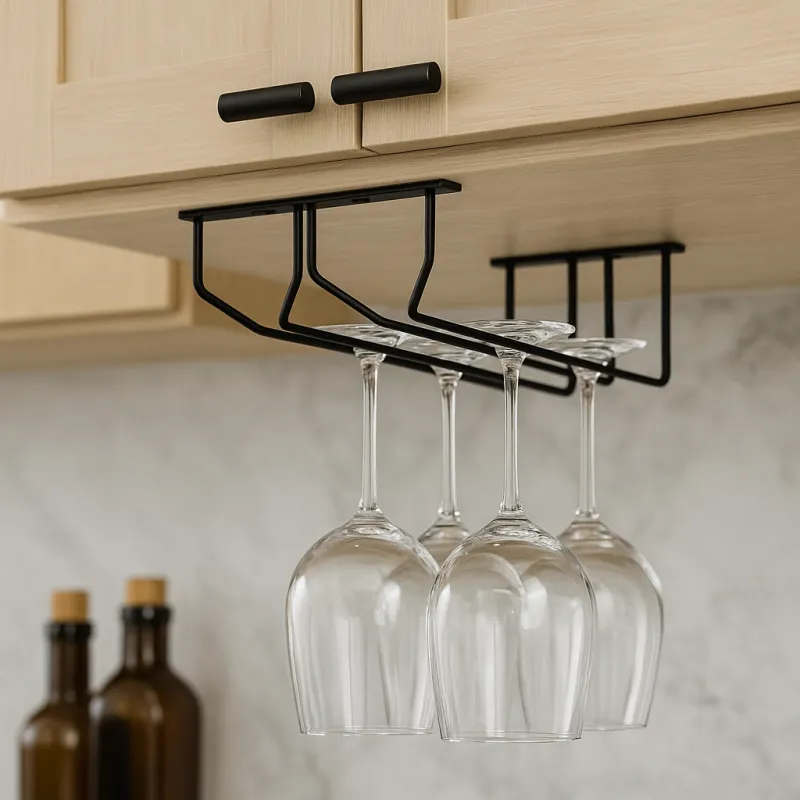Porte-verres double rangée / Noir mat