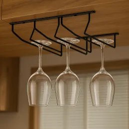 Porte-verres à trois rangées / Noir mat