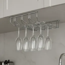 Porte-verres à quatre rangées / Chrome brillant